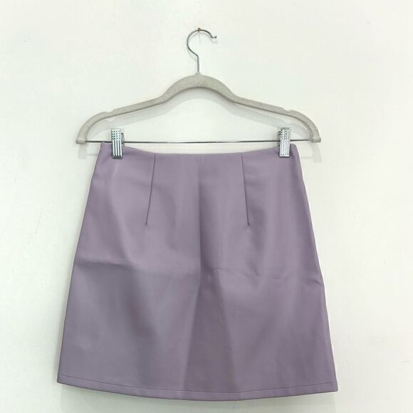 Purple lavender faux leather skirt set - Picture 13 of 16